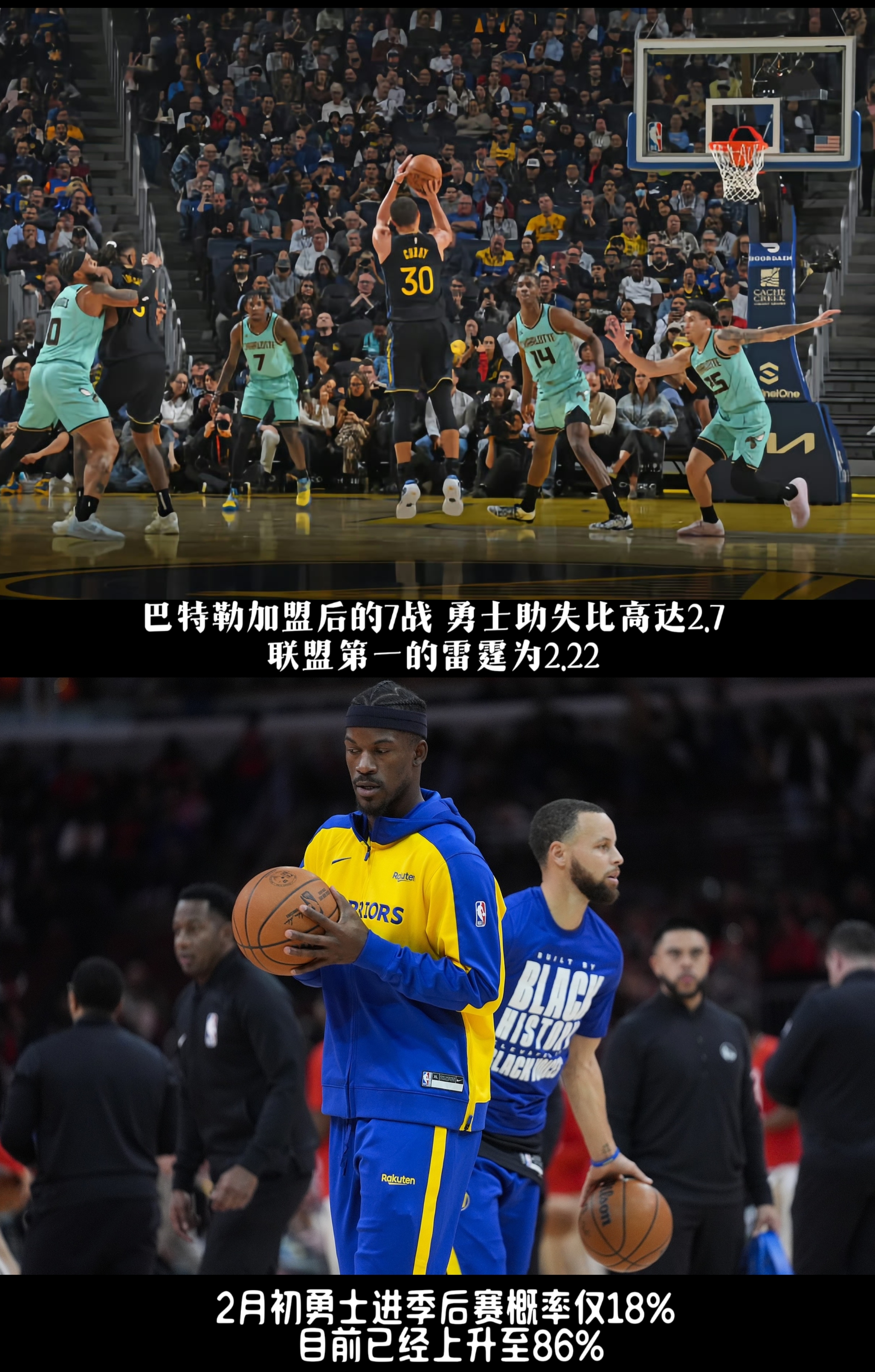 关于巴特勒重返赛场，大比分获胜首场状态出色，勇士观众沸腾！的信息